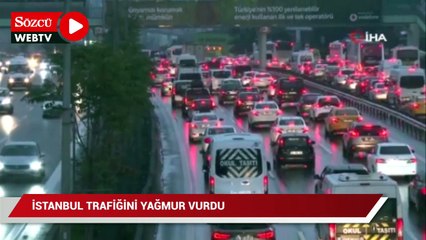 İstanbul’da haftanın ilk iş gününde yağmur, trafiği vurdu