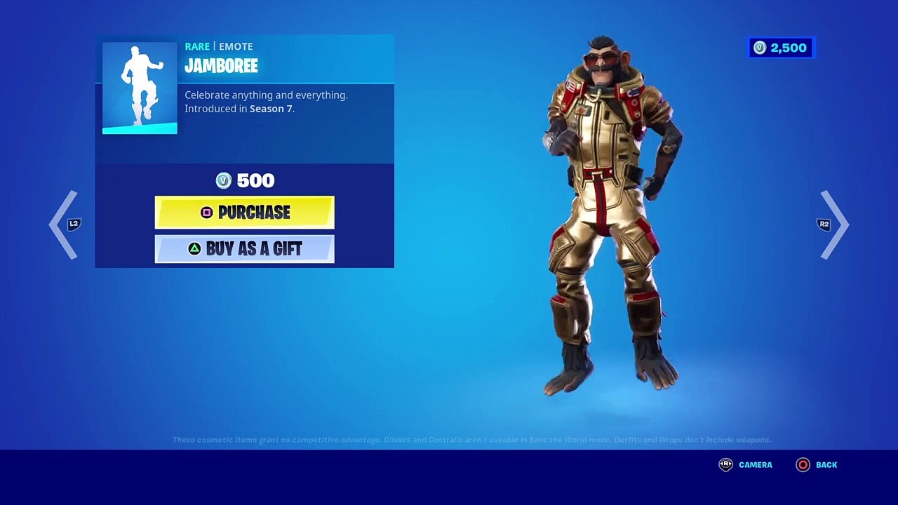 JAMBOREE “EMOTE” (RARE) 500 V BUCKS - FORTNITE SEASON 7