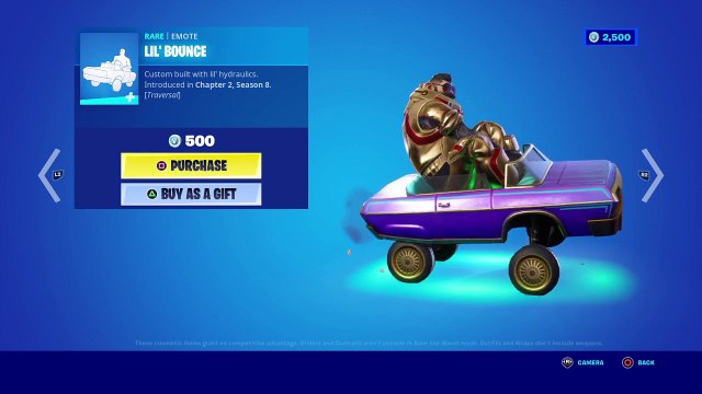 LIL' BOUNCE “EMOTE” (RARE) 500 V BUCKS - FORTNITE CHAPTER 2 SEASON 8