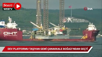 Download Video: Dev platform taşıyan gemi Çanakkale Boğazı’nda