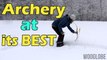 'Finnish archer pulls off UNBELIEVABLE skill shot by shooting snowball mid-air'