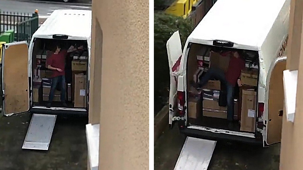 Quand tu oublies le frein à main pendant un déménagement