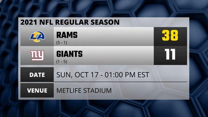 Rams @ Giants Game Recap for SUN, OCT 17 - 01:00 PM EST