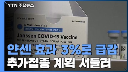 "얀센 백신 효과 5개월 만에 3%로 급감"...추가접종 속도 / YTN