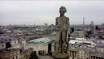 Drone footage shows view from the top of Nelson's colum in London’s Trafalgar Square