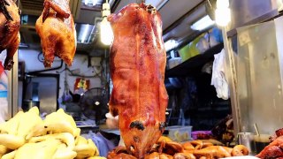 Street Food ||YUMMY BBQ Roasted Pork Ducks Hong Kong Food.