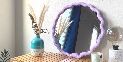 Tutoriel pour customiser un miroir avec de la pâte auto-durcissante