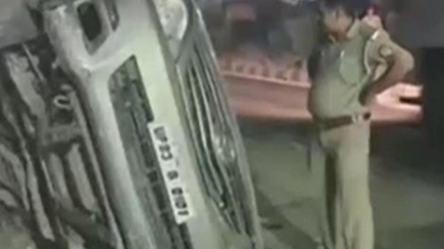 Miscreants car overturned at Vikas Dubey encounter site