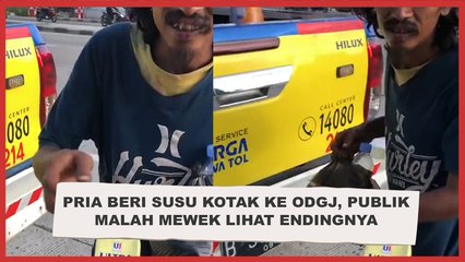 Viral Video Pria Beri Susu Kotak ke ODGJ, Publik Malah Mewek Lihat Endingnya