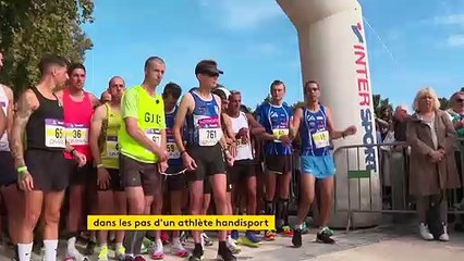 Vincent Delion, athlète malvoyant, boucle le semi-marathon de Niort