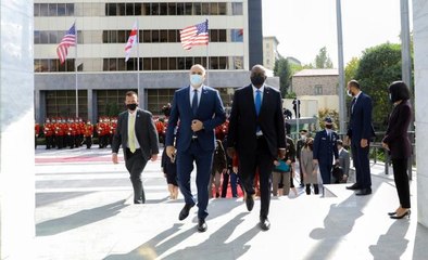 ABD Savunma Bakanı Lloyd Austin, mevkidaşı Juansher Burchuladze ile Gürcistan'da bir araya geldi