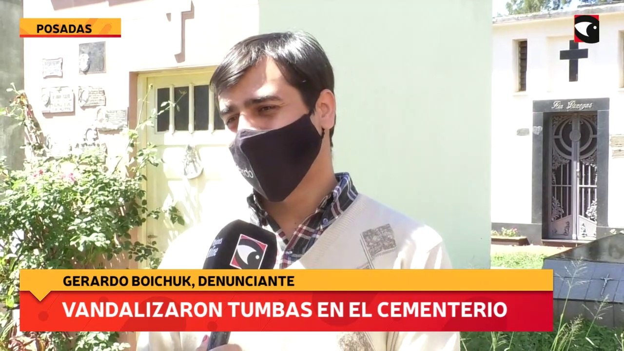 Vandalizaron tumbas en el cementerio