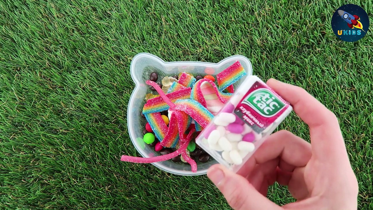 Satisfying Video ASMR Rainbow Colors Candy Mixing - mixing all my cutting candy M&M’s & Tic Tac