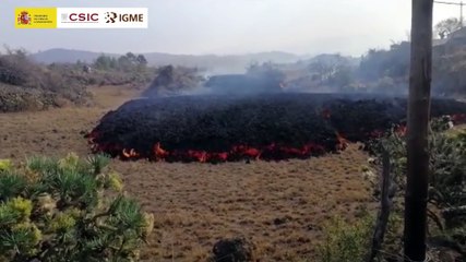 Graban el sonido que emite la lava del volcán de La Palma y es similar a vidrio roto