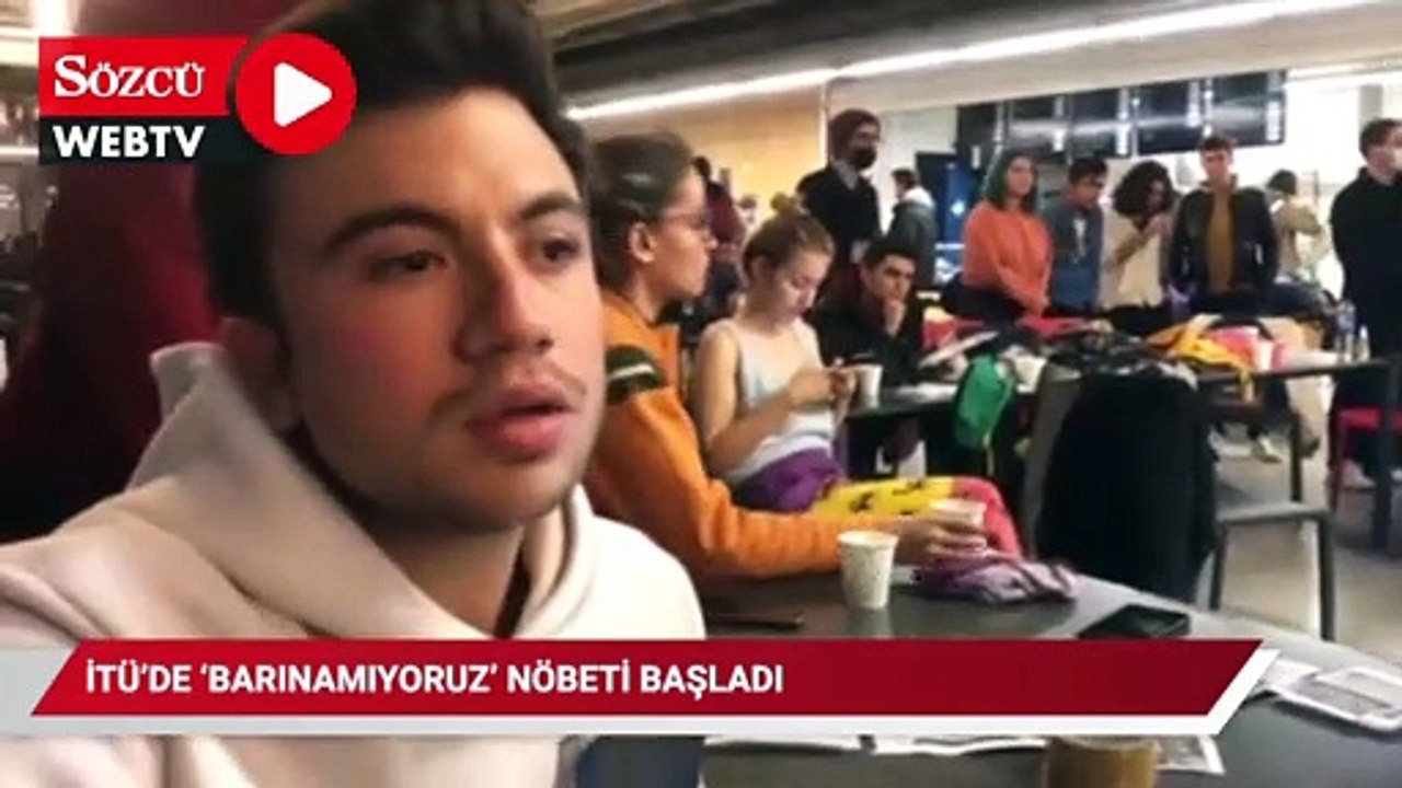 İTÜ'de 'barınamıyoruz' nöbeti başladı: Yurt sorunu yaşayan öğrenciler geceyi kampüste geçiriyor