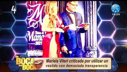 Mariela Viteri generó polémica por un vestido con transparencia