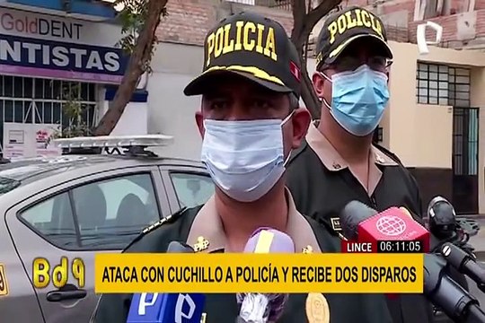 Descontrolado sujeto atacó e hirió con un cuchillo a policía en Lince