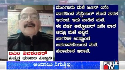 Retired Hydrogeologist TM Shivashankar Says Global Climate Change Is The Reason For Heavy Rains