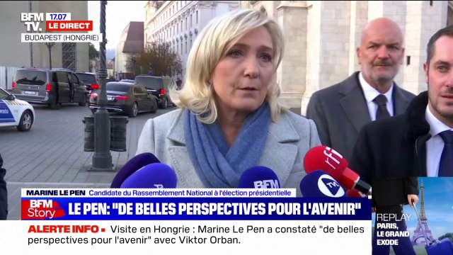 Pour Marine Le Pen, sa rencontre avec Viktor Orbán s'est faite dans un cadre politique , celui d'un accueil officiel
