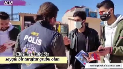 Van polisinden vatandaşa 'yasa dışı bahis' uyarısı
