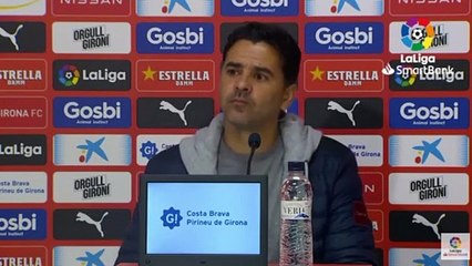 Míchel en la Rueda de prensa Girona FC vs Real Zaragoza