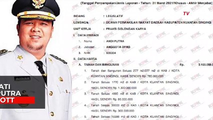 Intip Harta Bupati Kuansing Andi Putra yang Terjaring OTT, Punya 8 BIdang Tanah