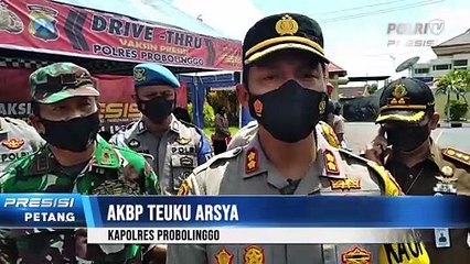 Kapolres Probolinggo Launching Gerai Vaksin Presisi Drive Thru