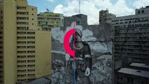 شاهد | لوحة جدارية من رماد الأمازون في ساو باولو البرازيلية