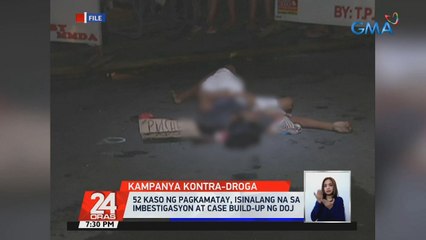 52 kaso ng pagkamatay, isinalang na sa imbestigasyon at case build-up ng DOJ | 24 Oras