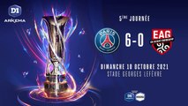 D1 Arkema, J5  Paris-SG - EA Guingamp (6-0)