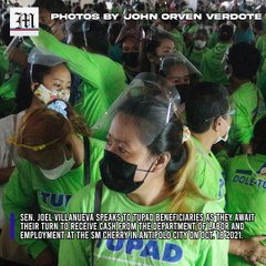 LOOK: Villanueva speaks to workers