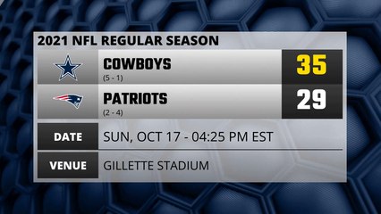 Cowboys @ Patriots Game Recap for SUN, OCT 17 - 04:25 PM EST