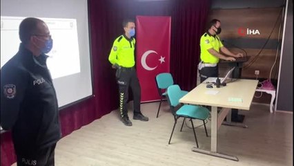Lise öğrencilerine trafik eğitimi verilmeye başlandı