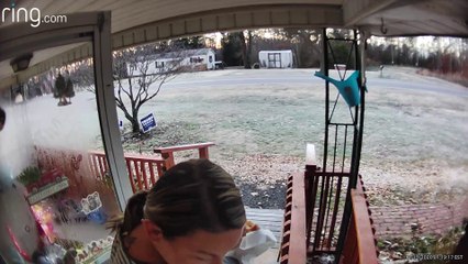 Icy Ramp Causes Small Slip