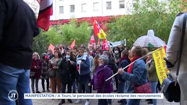 MANIFESTATION / À Tours, le personnel des écoles réclame des recrutements