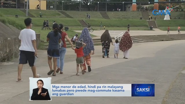 Mga menor de edad, hindi pa rin malayang lumabas pero pwede mag-commute kasama ang guardian | Saksi