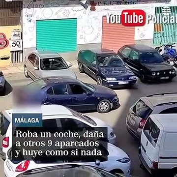 Il vole une voiture, en percute 9 autres et repart tranquillement (Malaga)