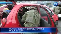 Militares ejecutan control de armas al sur de Quito