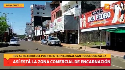Así está la zona comercial de Encarnación