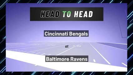 Cincinnati Bengals at Baltimore Ravens: Moneyline