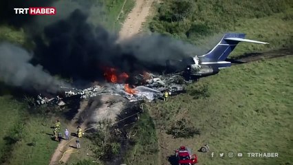 ABD'de alev topuna dönen uçaktan 21 kişi sağ çıktı