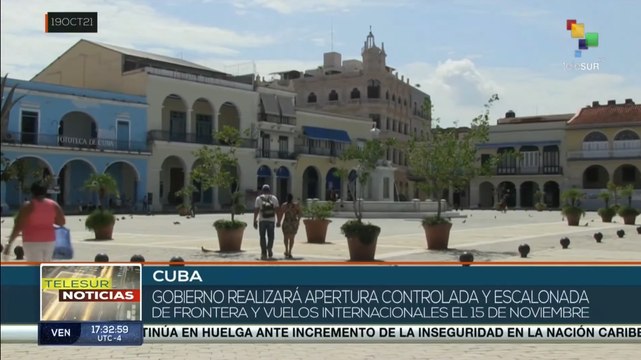 teleSUR Noticias 19-10 17:30: Cuba anuncia reapertura de vuelos a partir del 15 de noviembre