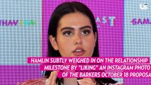 Amelia Gray Hamlin ‘Likes’ Photo of Travis Barker and Kourtney Kardashian’s Engagement