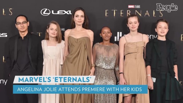 Angelina Jolie Brings Kids Maddox, Zahara, Shiloh, Vivienne and Knox to Eternals Premiere