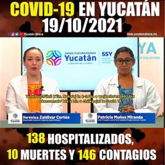 Panorama de Covid-19 en Yucatán. Actualización al 19 de Octubre de 2021