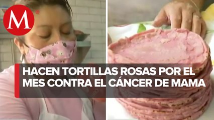 Crean tortillas rosas a beneficio de asociación de lucha contra el cáncer