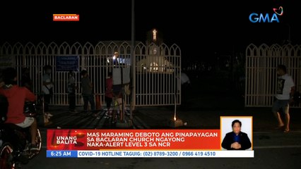 Mas maraming deboto ang pinapayagan sa Baclaran church ngayong naka-alert level 3 sa NCR | UB