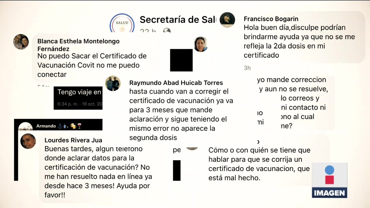 Errores en los certificados de vacunación