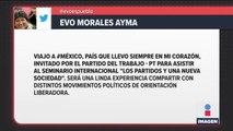Evo Morales estará en México invitado por el PT