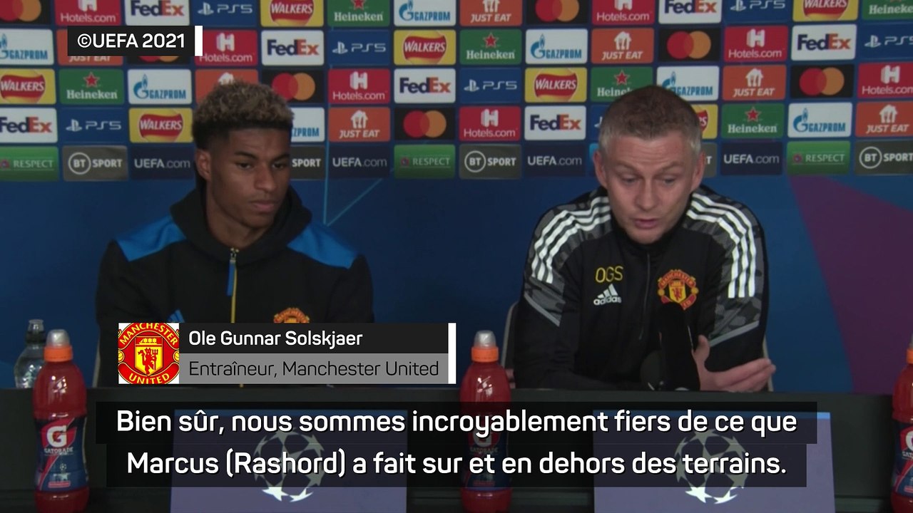 Solskjaer : "nous sommes incroyablement fiers de ce que Rashford fait"